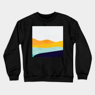 Abstract Lanscape Boho Design in Neutral Colors Crewneck Sweatshirt